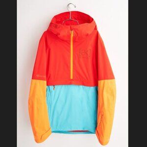 NWOT Women's Burton [ak] GORE-TEX 2L Kimmy Anorak, Blue Curacao/Clownfish Orange